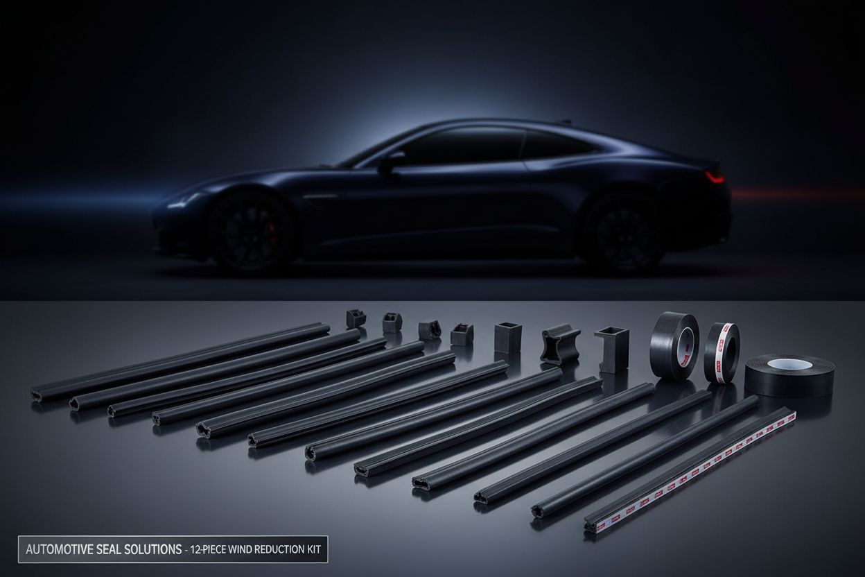 Revora Silent Seal — Complete 12-Piece Tesla Door & Cabin Noise Elimination Kit (Model 3, Y, S, X)