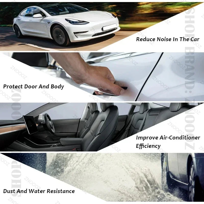 Revora Silent Seal — Complete 12-Piece Tesla Door & Cabin Noise Elimination Kit (Model 3, Y, S, X)