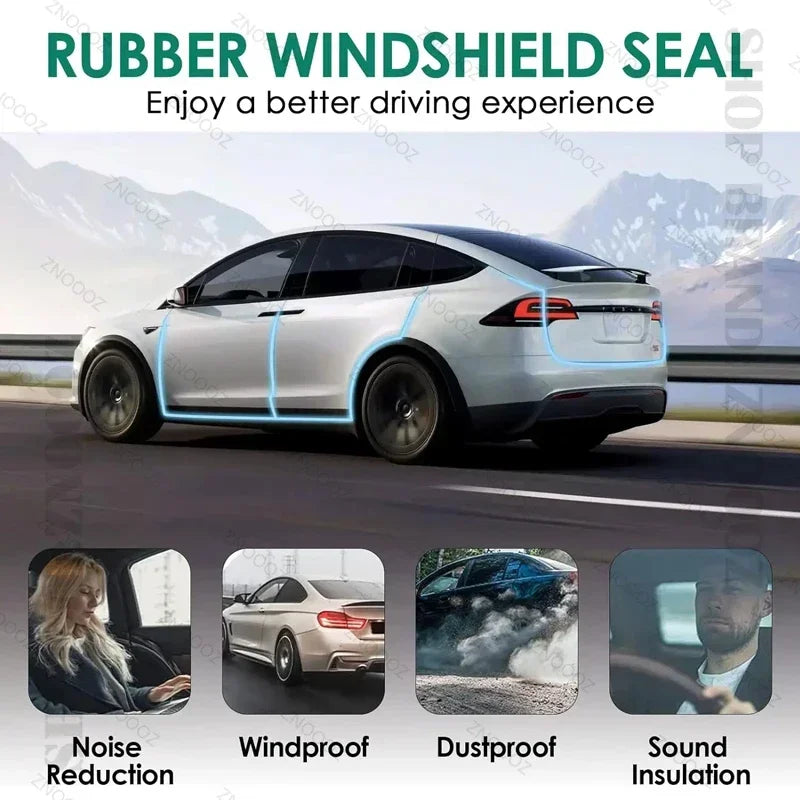 Revora Silent Seal — Complete 12-Piece Tesla Door & Cabin Noise Elimination Kit (Model 3, Y, S, X)