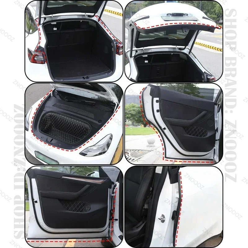 Revora Silent Seal — Complete 12-Piece Tesla Door & Cabin Noise Elimination Kit (Model 3, Y, S, X)